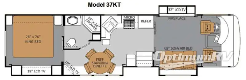 2013 Thor Challenger 37KT Floorplan Photo