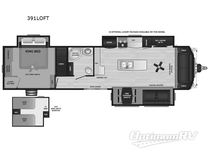 2023 Keystone Retreat 391LOFT RV Floorplan Photo