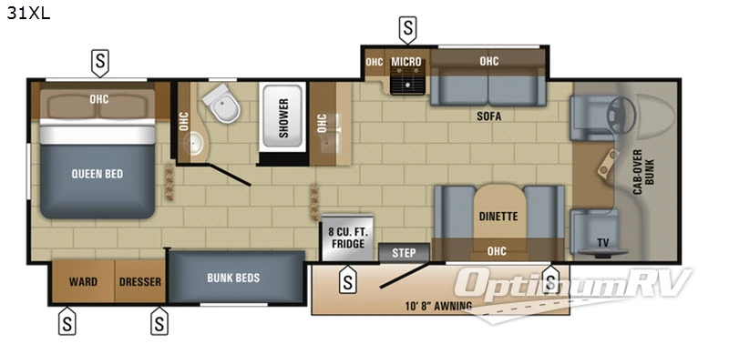 2018 Jayco Redhawk 31XL Floorplan Photo