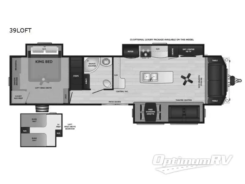 2023 Keystone Retreat 39LOFT RV Floorplan Photo