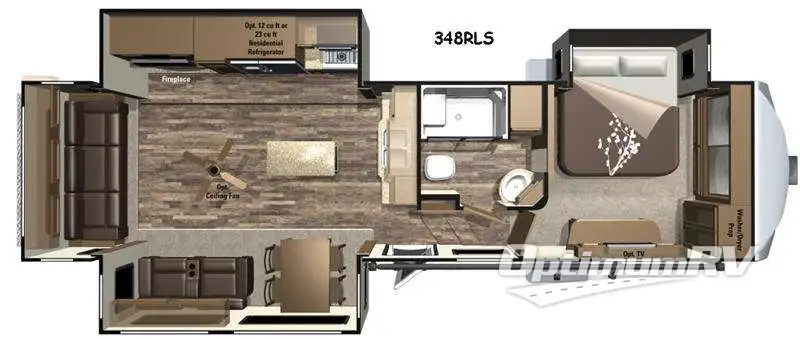 2016 Highland Ridge Open Range Roamer RF348RLS Floorplan Photo