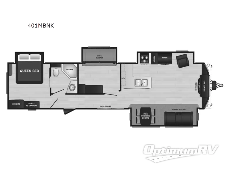 2023 Keystone Residence 40MBNK RV Floorplan Photo