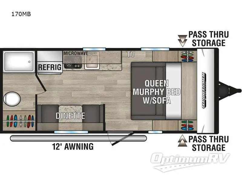 2024 KZ SPORTSMEN CLASSIC 170MB RV Floorplan Photo