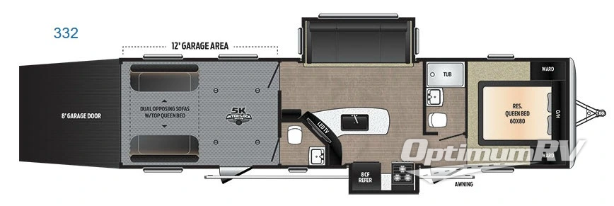 2017 Keystone Impact 332 RV Floorplan Photo