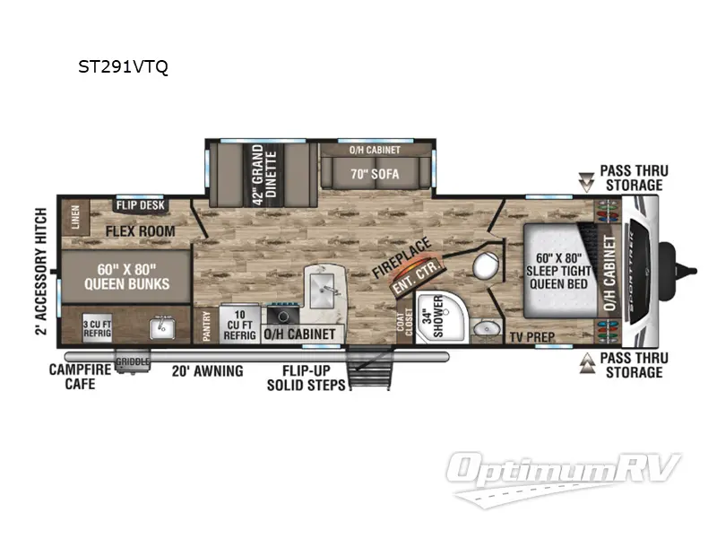 2023 Venture SportTrek ST291VTQ RV Floorplan Photo