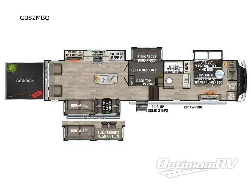 2024 KZ Durango Gold G382MBQ RV Floorplan Photo