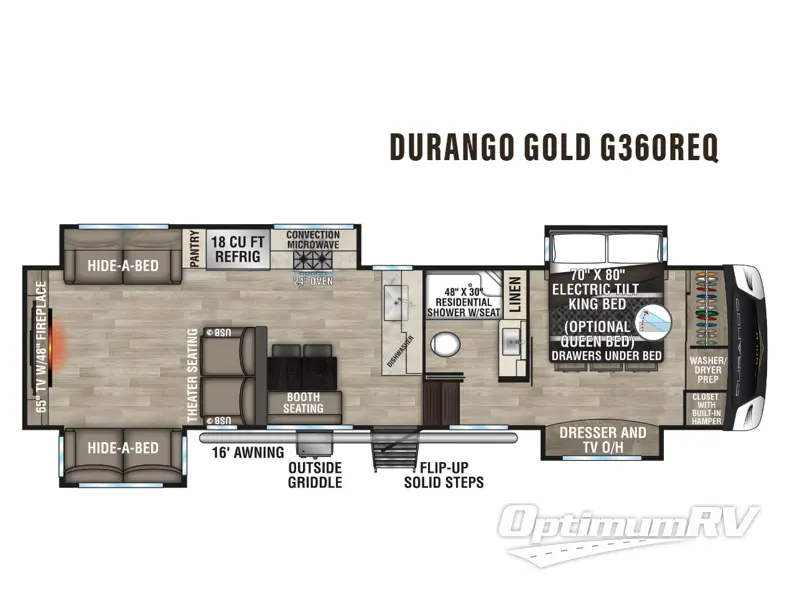 2023 KZ Durango Gold 360REQ RV Floorplan Photo