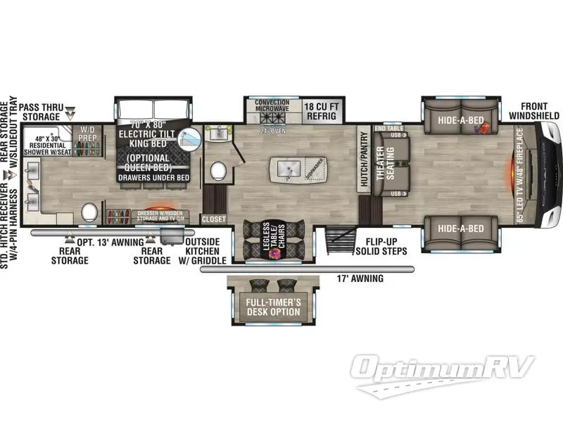 2024 KZ Durango Gold G386FLF RV Floorplan Photo