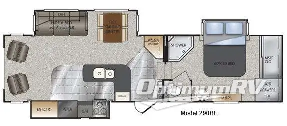 2012 Keystone Avalanche 290RL Floorplan Photo