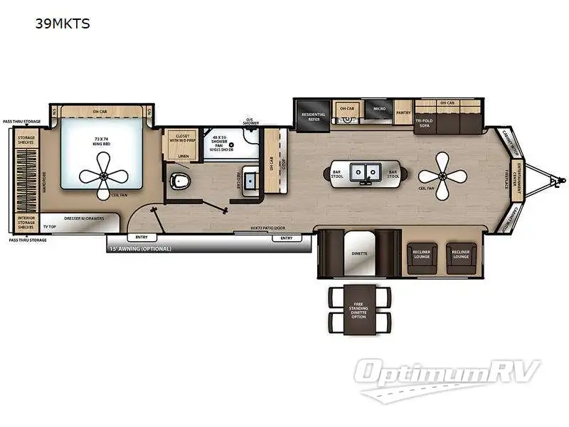 2023 Coachmen Catalina Destination Series 39MKTS Floorplan Photo