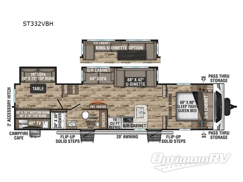 2024 Venture SportTrek ST332VBH RV Floorplan Photo