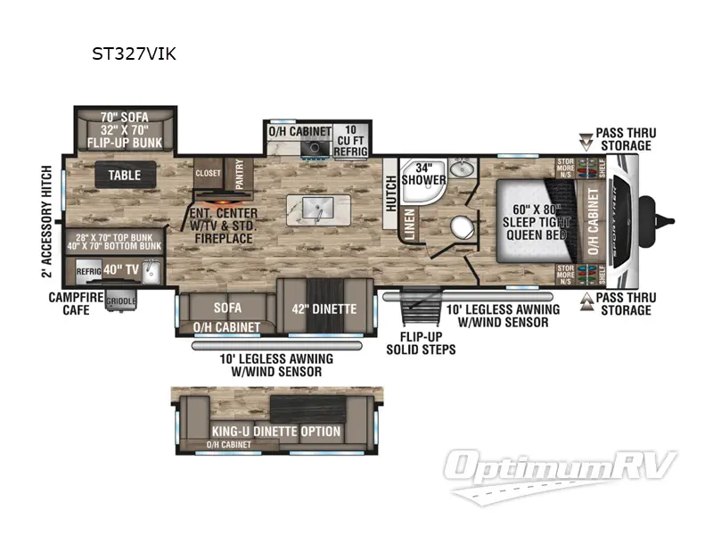 2024 Venture SportTrek ST327VIK RV Floorplan Photo