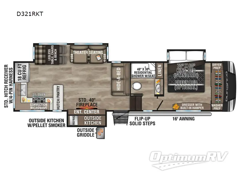 2025 KZ Durango D321RKT Floorplan Photo