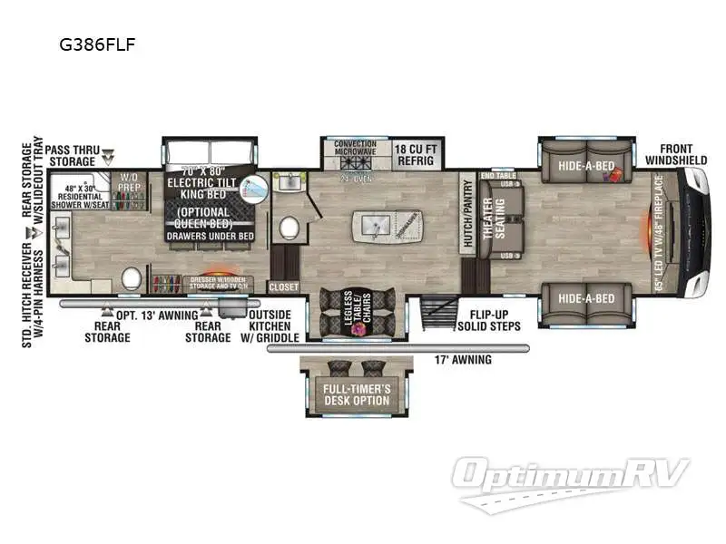 2024 KZ Durango Gold G386FLF Floorplan Photo