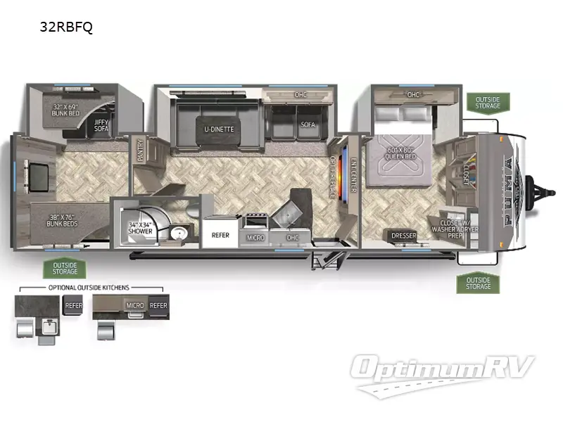 2024 Palomino Puma 32RBFQ-2B RV Floorplan Photo