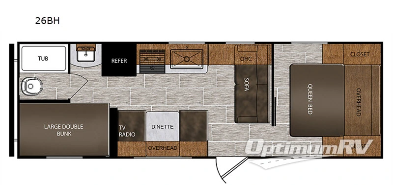 2019 Prime Time Avenger 26BH RV Floorplan Photo