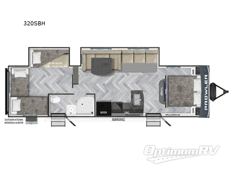 2024 Heartland Prowler 320SBH RV Floorplan Photo