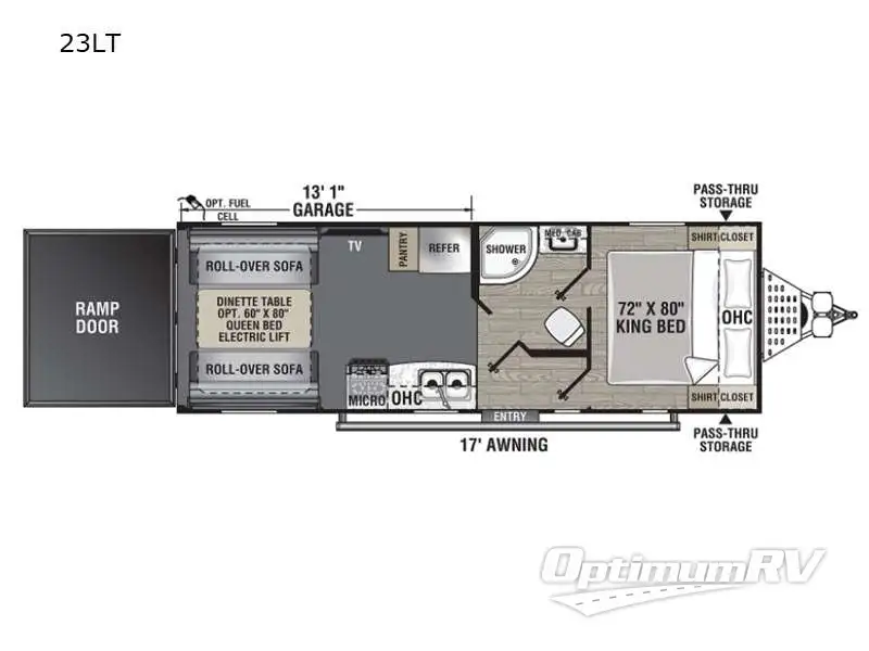 2021 Coachmen Adrenaline 23LT RV Floorplan Photo