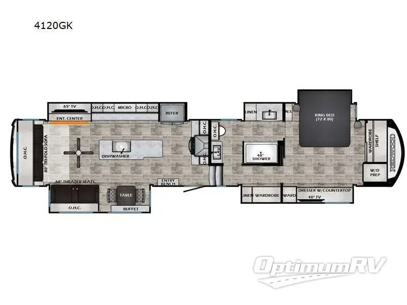 2024 Redwood Redwood 4120GK RV Floorplan Photo