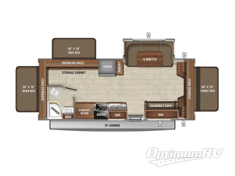 2021 Jayco Jay Feather X23E RV Floorplan Photo