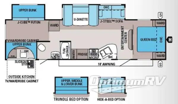2014 Jayco Jay Flight 32BHDS Floorplan Photo