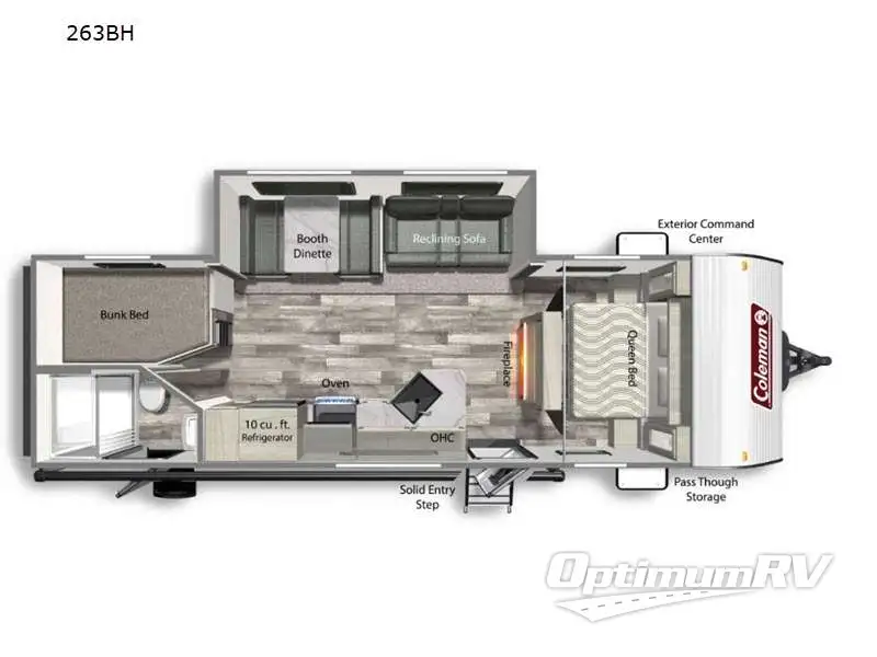 2022 Dutchmen Coleman Lantern Series 263BH Floorplan Photo
