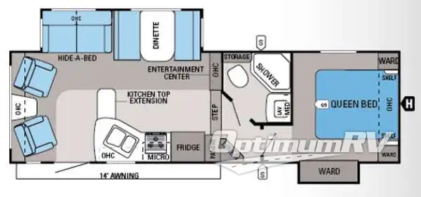 2014 Jayco Eagle HT 26.5RLS Floorplan Photo