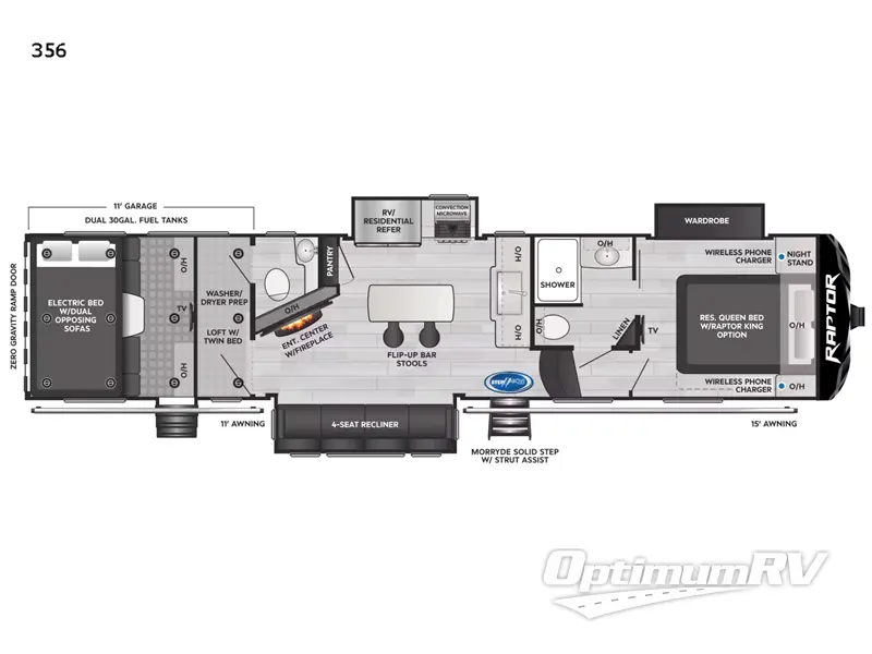 2022 Keystone Raptor 356 Floorplan Photo