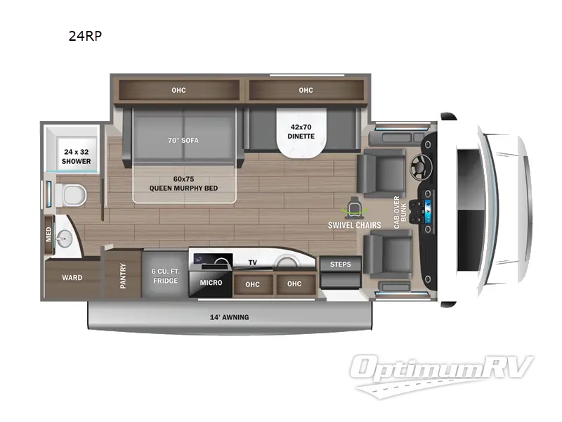 2023 Jayco Melbourne Prestige 24RP RV Floorplan Photo