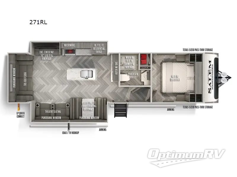 2022 Forest River Salem Hemisphere 271RL Floorplan Photo
