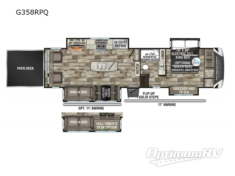 2022 KZ Durango Gold G358RPQ RV Floorplan Photo