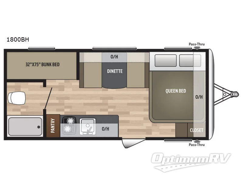 2018 Keystone Summerland Mini 1800BH Floorplan Photo