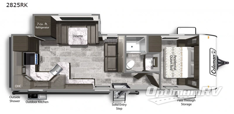 2020 Dutchmen Coleman Light 2825RK Floorplan Photo