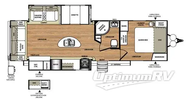 2017 Forest River Wildwood Heritage Glen 272RLIS Floorplan Photo