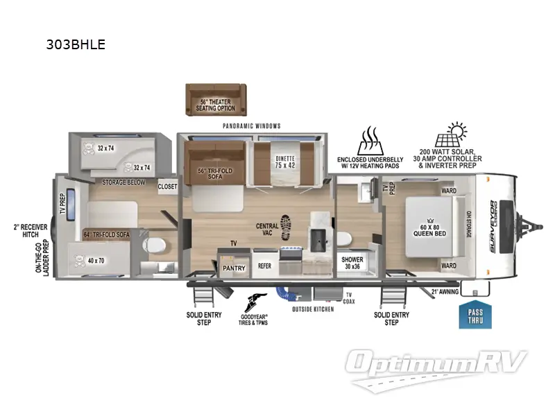 2025 Forest River Surveyor Legend 303BHLE Floorplan Photo