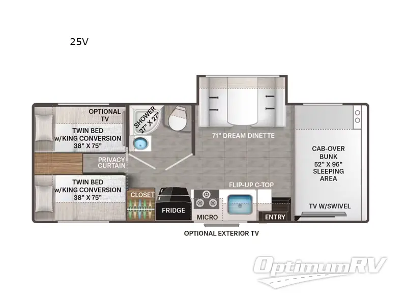 2024 Thor Chateau 25V RV Floorplan Photo