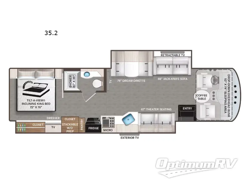 2024 Thor Miramar 35.2 RV Floorplan Photo