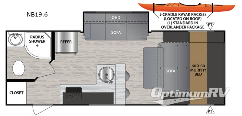 2020 Forest River No Boundaries NB19.6 Floorplan Photo