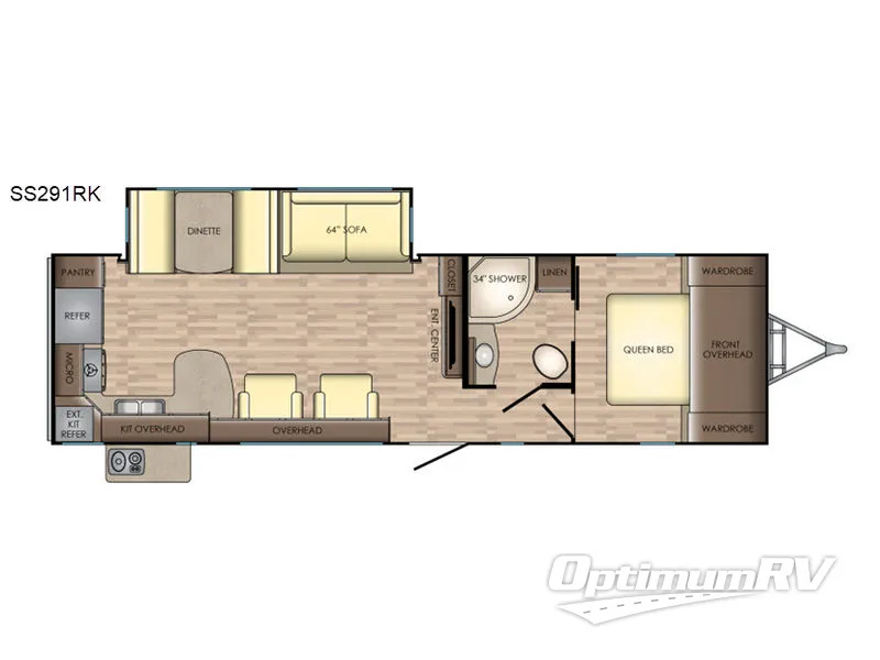 2018 CrossRoads Sunset Trail Super Lite SS291RK RV Floorplan Photo