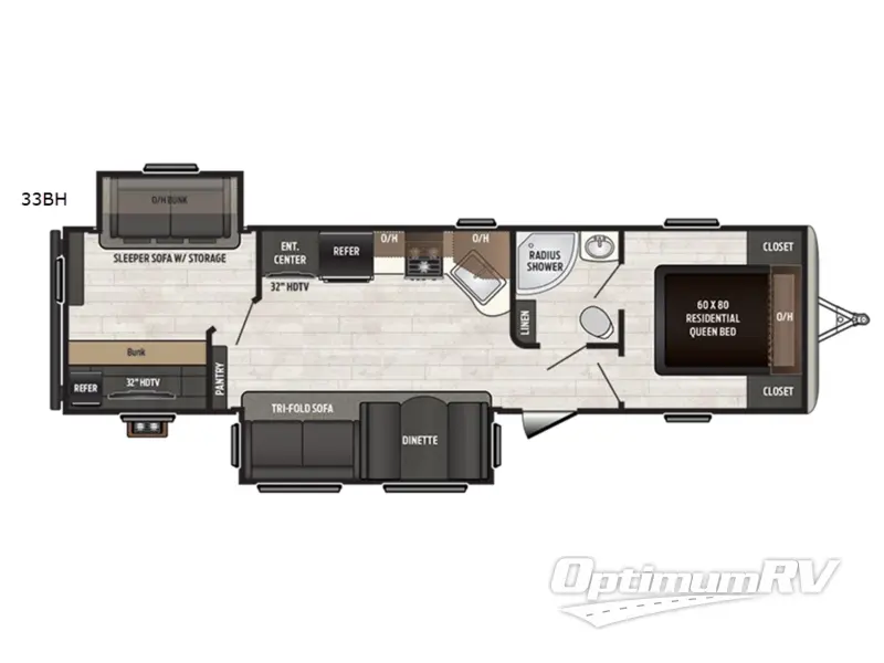 2018 Keystone Sprinter Campfire Edition 33BH Floorplan Photo