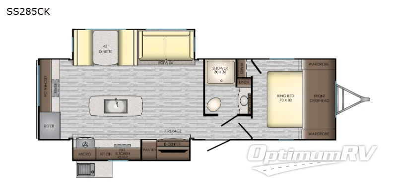 2019 CrossRoads Sunset Trail Super Lite SS285CK Floorplan Photo
