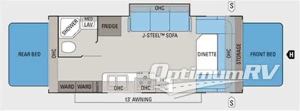 2011 Jayco Jay Feather Select X23B Floorplan Photo