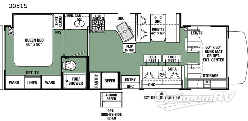 2019 Forest River Forester 3051S Ford Floorplan Photo