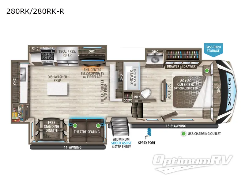 2022 Grand Design Solitude 280RK R Floorplan Photo