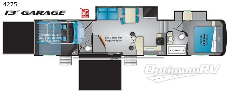2020 Heartland Road Warrior 4275 Floorplan Photo