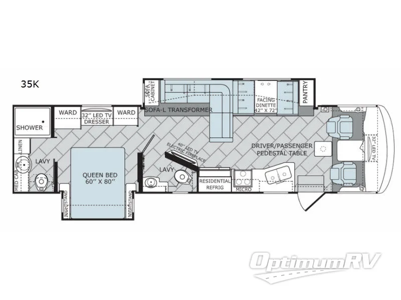 2017 Holiday Rambler Vacationer 35K Floorplan Photo
