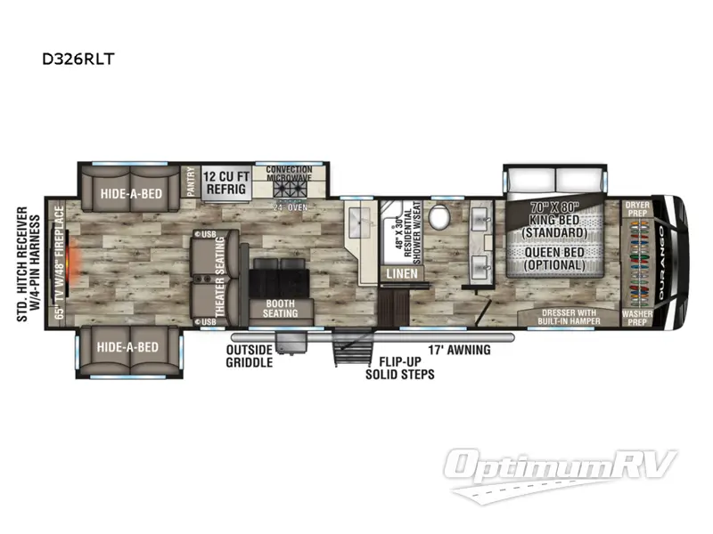 2022 KZ Durango D326RLT Floorplan Photo