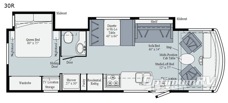 2020 Winnebago Intent 30R Floorplan Photo