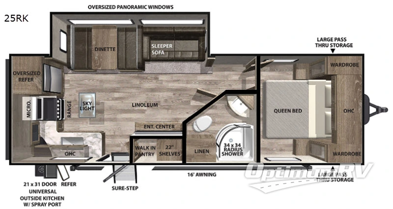2020 Forest River Vibe 25RK Floorplan Photo