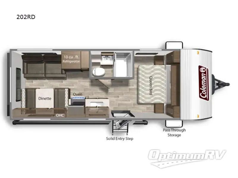 2021 Dutchmen Coleman Lantern LT Series 202RD RV Floorplan Photo